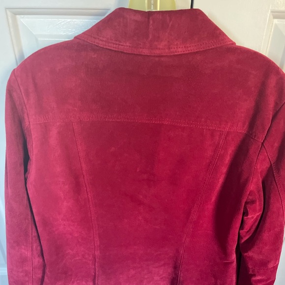 Coldwater Creek Red Suede Leather Jacket. Size M. 100% Leather. - Picture 3 of 5